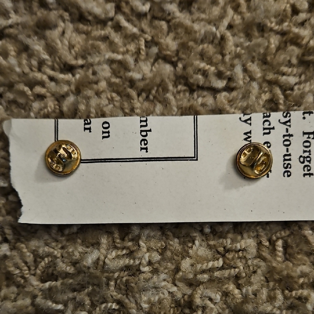 Purple Gem Back Tag Pins - Picture 2 of 2